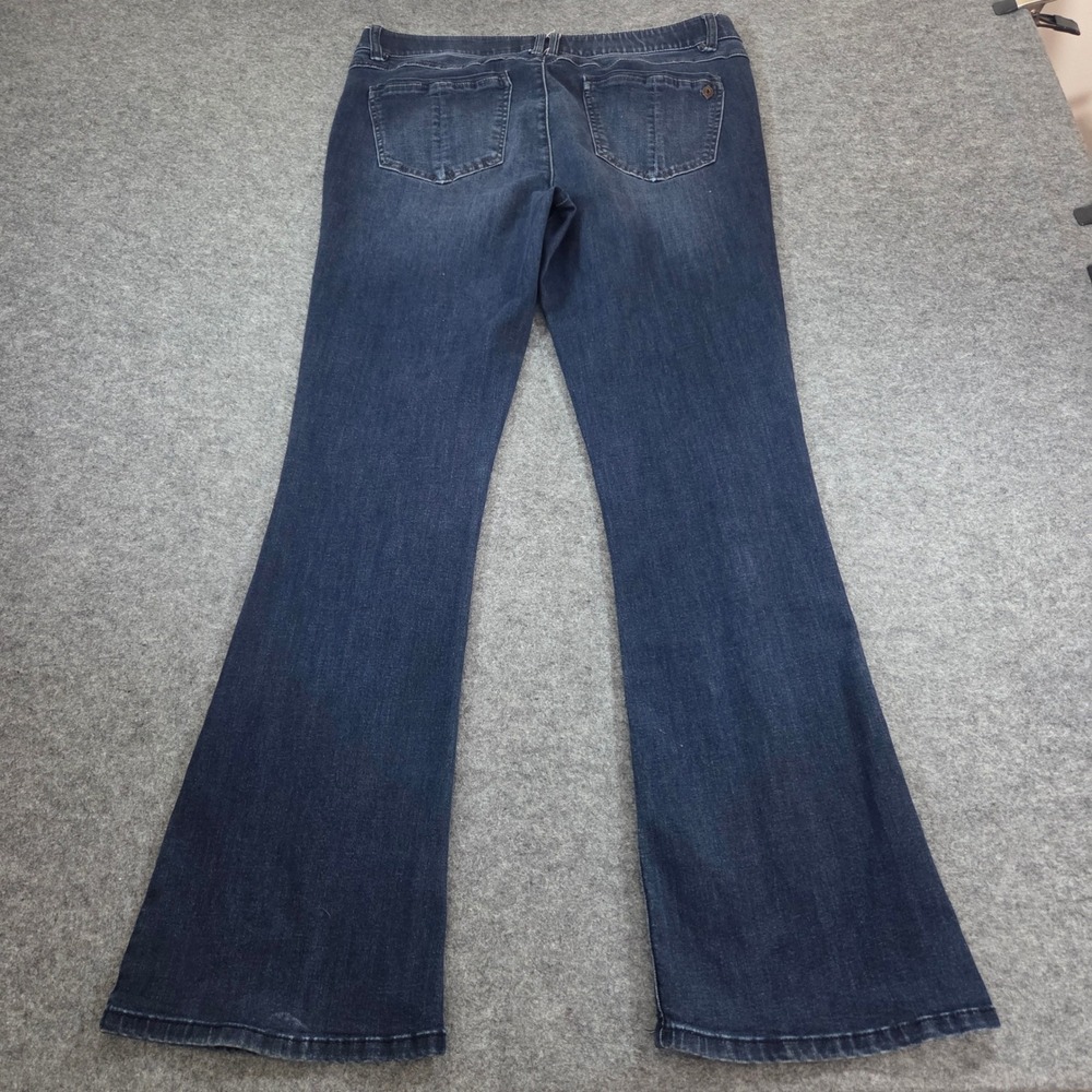 Democracy Ab Solution Jeans Womens 14 Itty Bitty Bootcut Dark Wash Stretch 31" - Picture 9 of 10